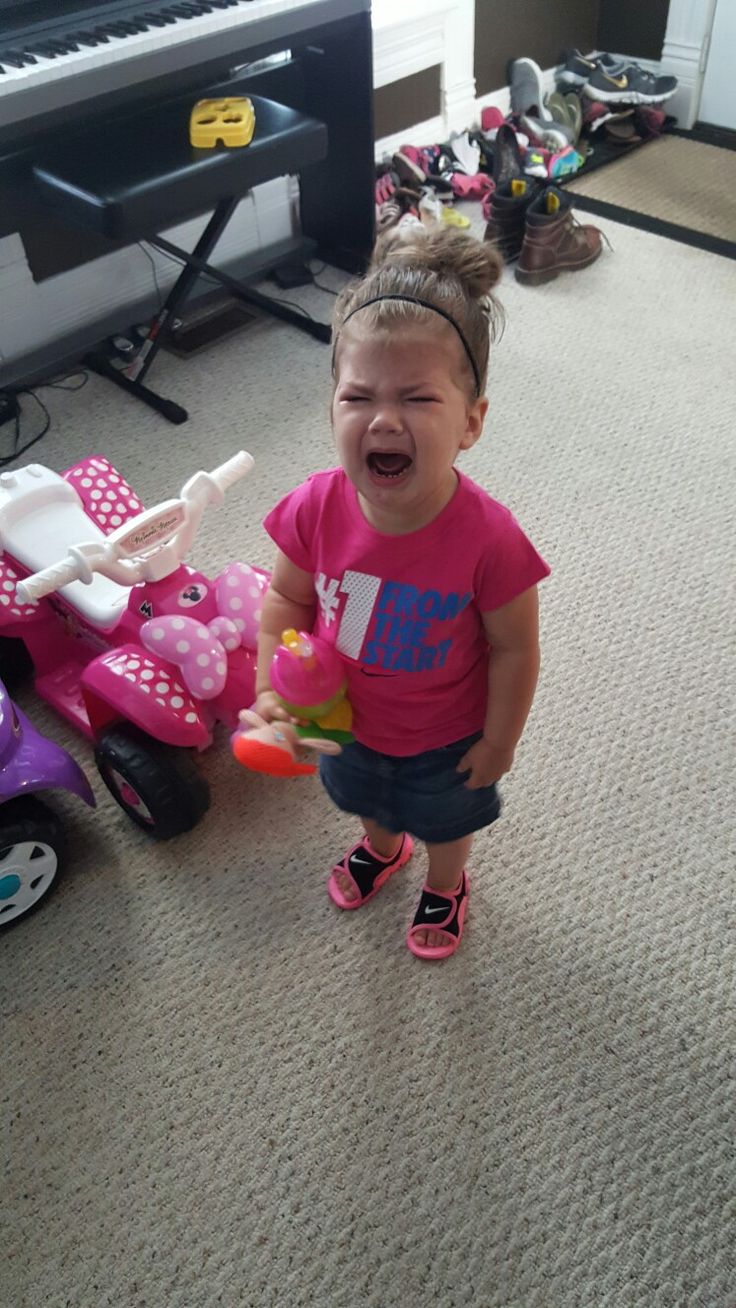 Frustrated child crying